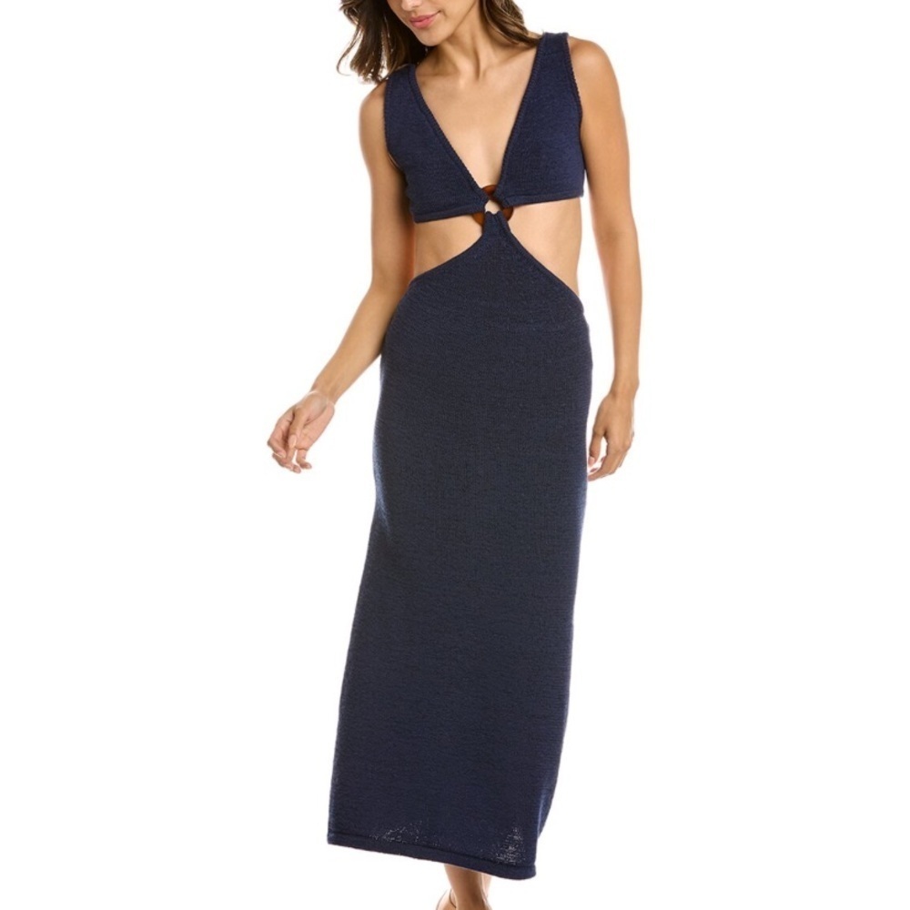 NWT Cult Gaia Bank Knit Dress in Ink Size Large
